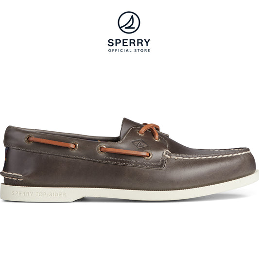 Sperry Men's Authentic Original Plushwave Varsity Boat Shoe - Grey (STS22550)