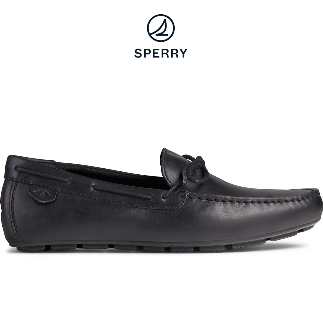 Sperry Men's Wave Driver 1-Eye Leather Loafer - Black (STS22760)