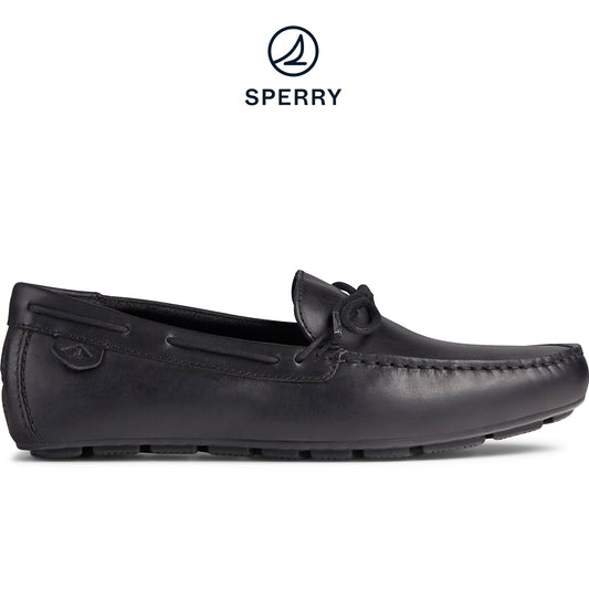 Sperry Men's Wave Driver 1-Eye Leather Loafer - Black (STS22760)
