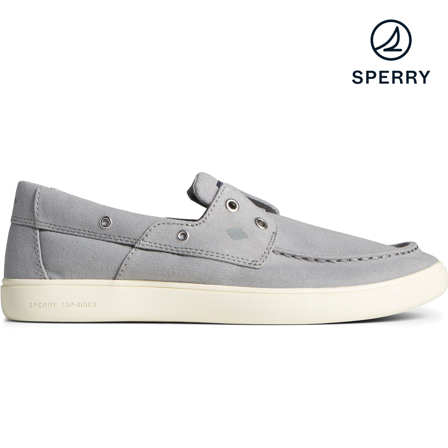 Sperry Men's Outer Banks  Canvas Boat Shoe - Grey (STS23865)