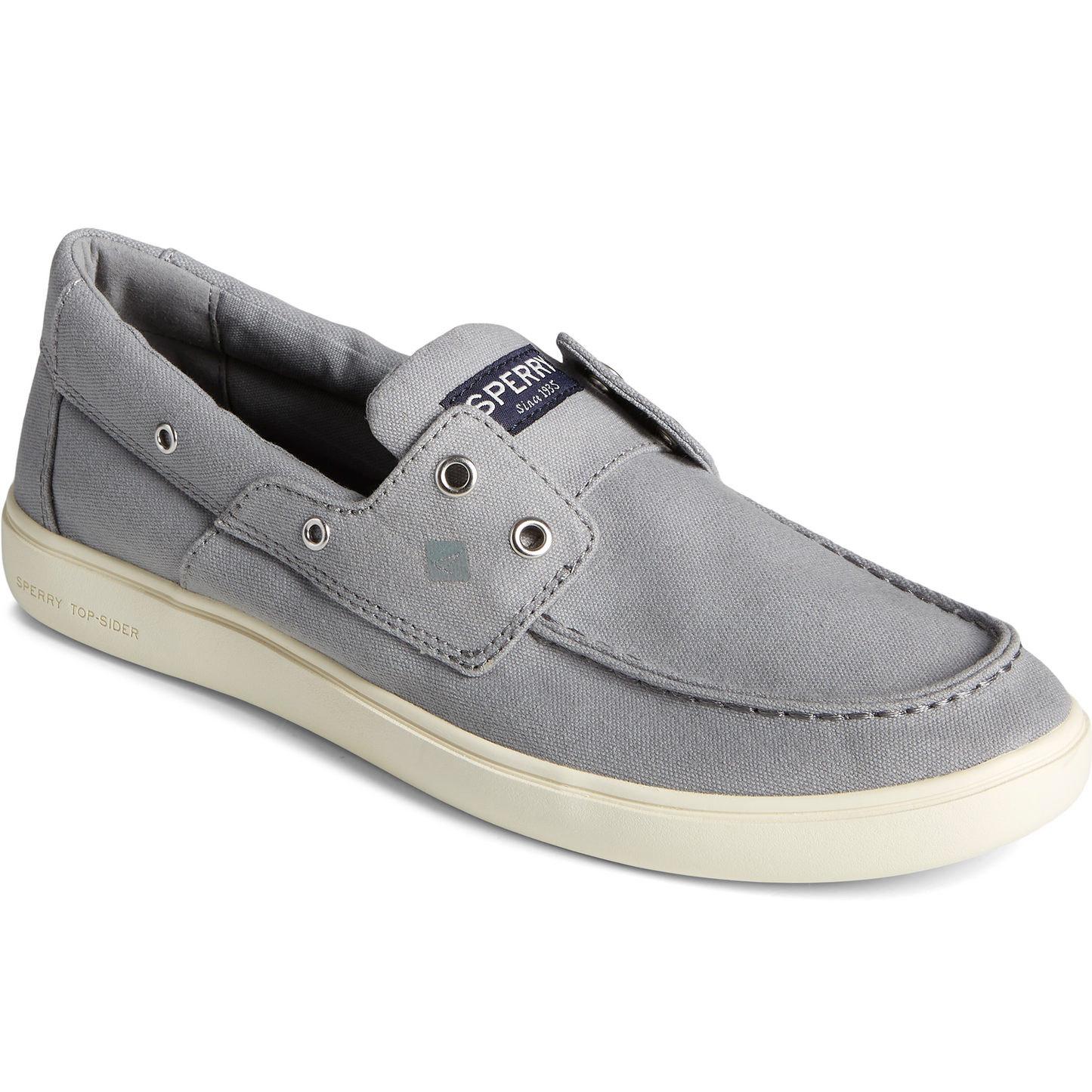 Sperry Men's Outer Banks  Canvas Boat Shoe - Grey (STS23865)