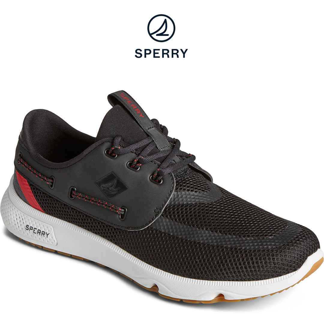 Sperry Men's 7 Seas 3-Eye Sneaker - Black (STS23914)