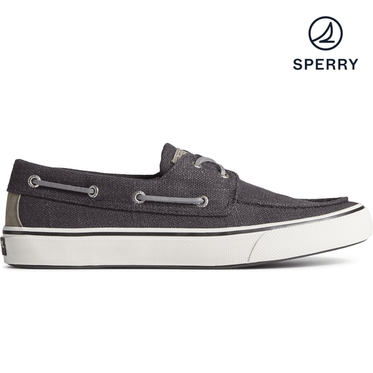 SPERRY Men's Bahama II Hemp Sneaker - Black (STS23973)