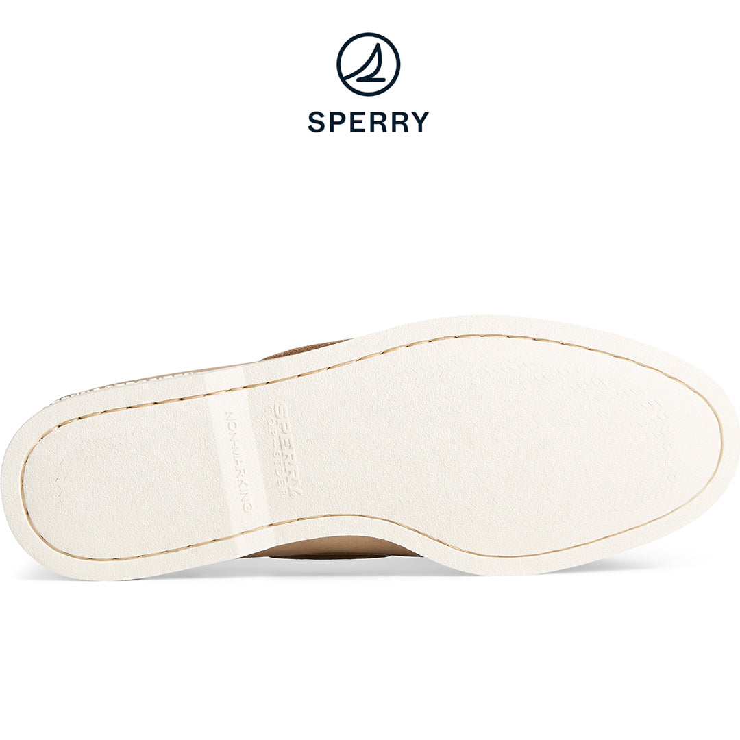 Sperry Men's Gold Cup Authentic Original Cross Lace Nubuck Boat Shoe - Cream (STS24014)