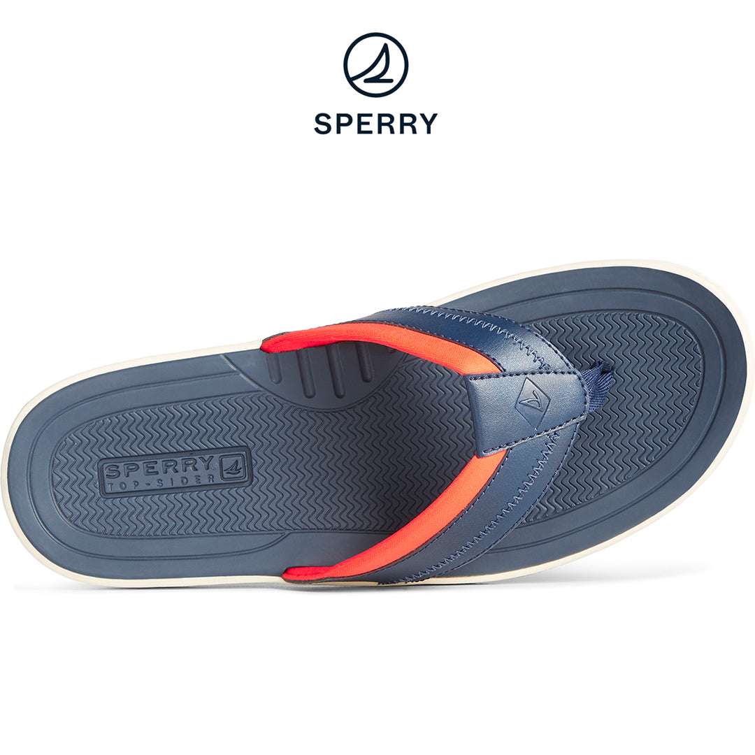 Sperry Men's Havasu Sport Flip Flop Sandals Navy/Orange (STS24078)