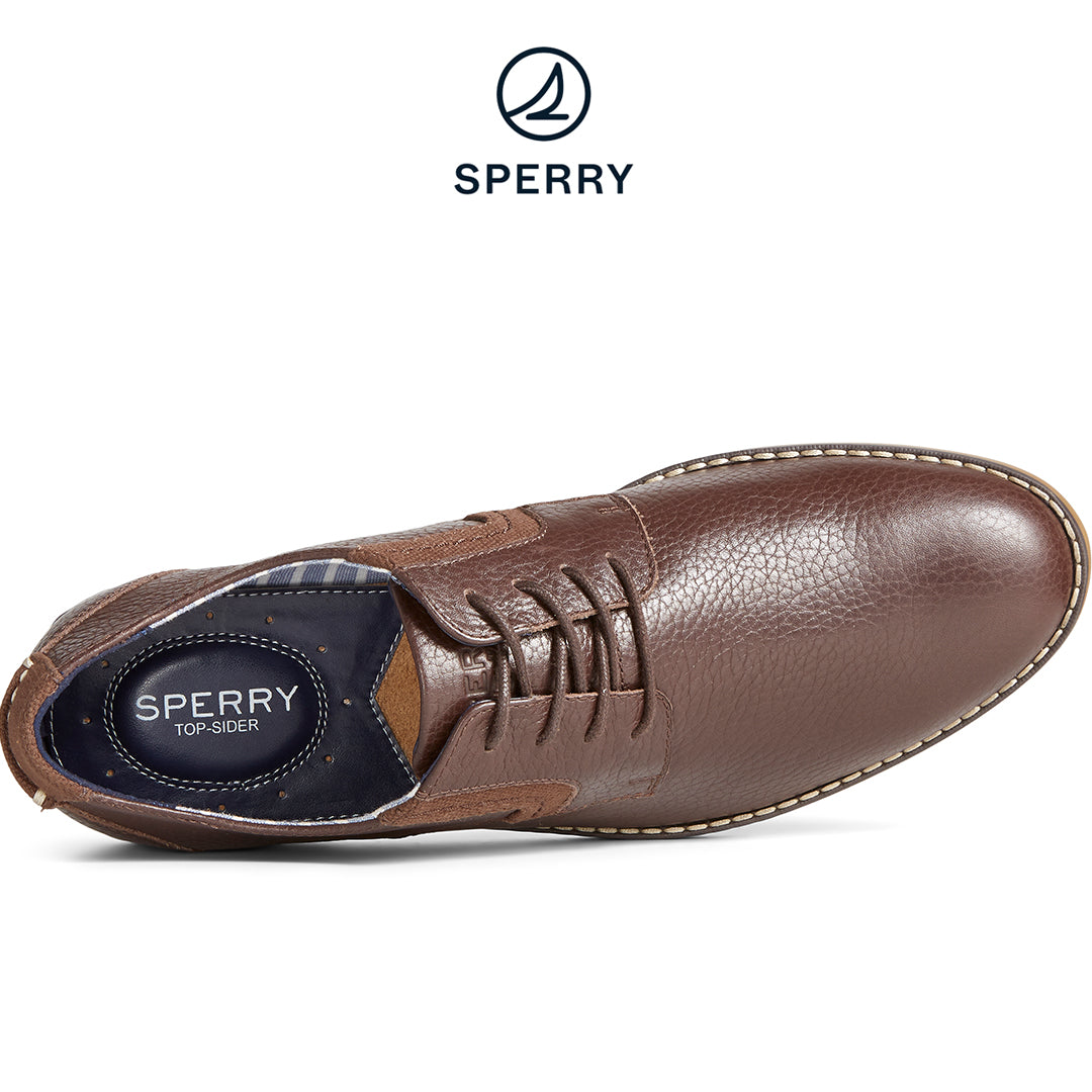 Sperry Men's Newman Tumbled Leather Oxford Brown (STS24124)