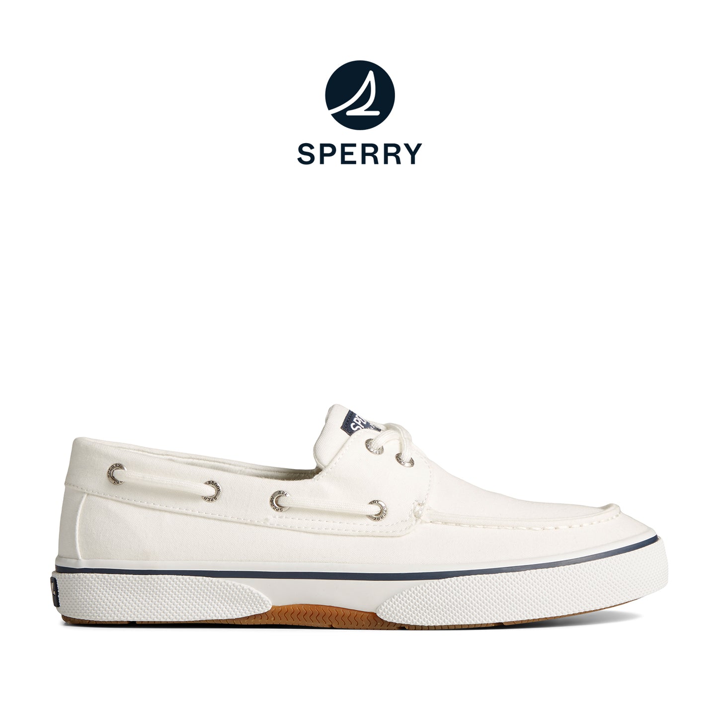 Sperry Men's Halyard 2-Eye Saltwashed Sneakers  - White (M139351510)