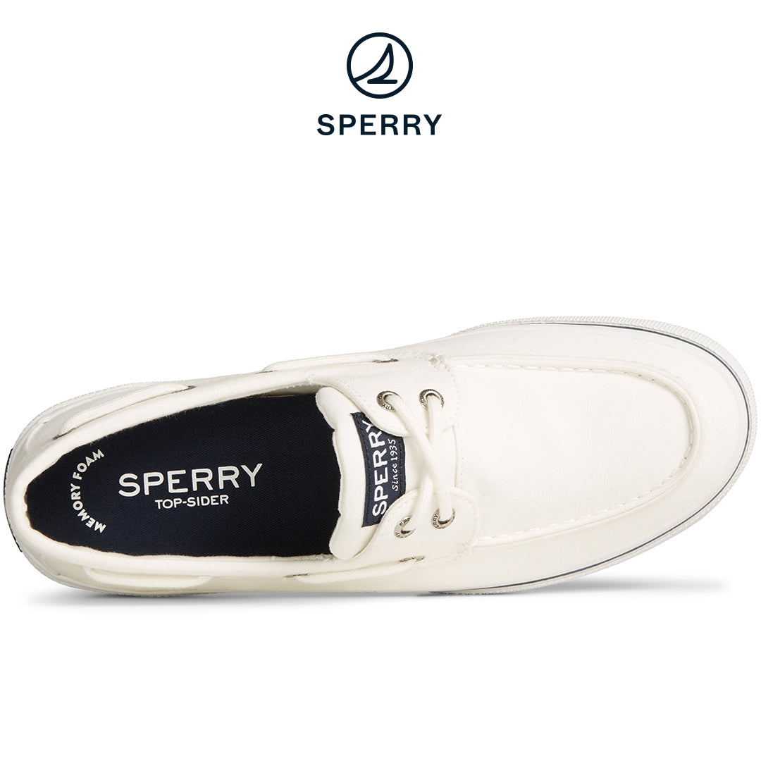 Sperry Men's Halyard 2-Eye Saltwashed Sneaker White (STS24402)