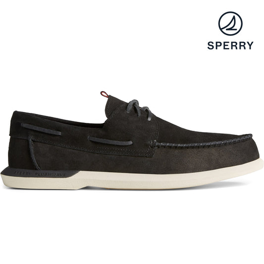 Sperry Men's Authentic Original PLUSHWAVE 2.0 Camo Boat Shoe - Black (STS24473)