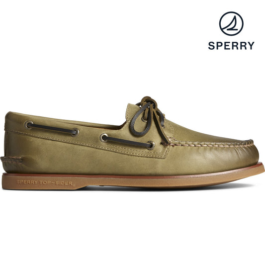 Sperry Men's Gold Cup Authentic Original Burnished Leather - Olive (STS24495)