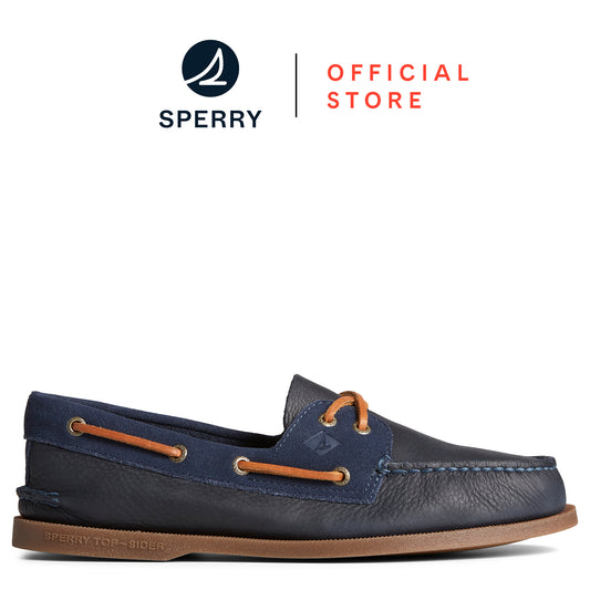 Sperry Men's Authentic Original Tumbled/Suede Boat Shoe - Navy (STS24532)