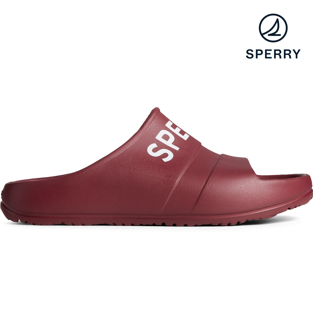SPERRY Men's Float Slide Logo Sandal - Burgundy (STS24798)