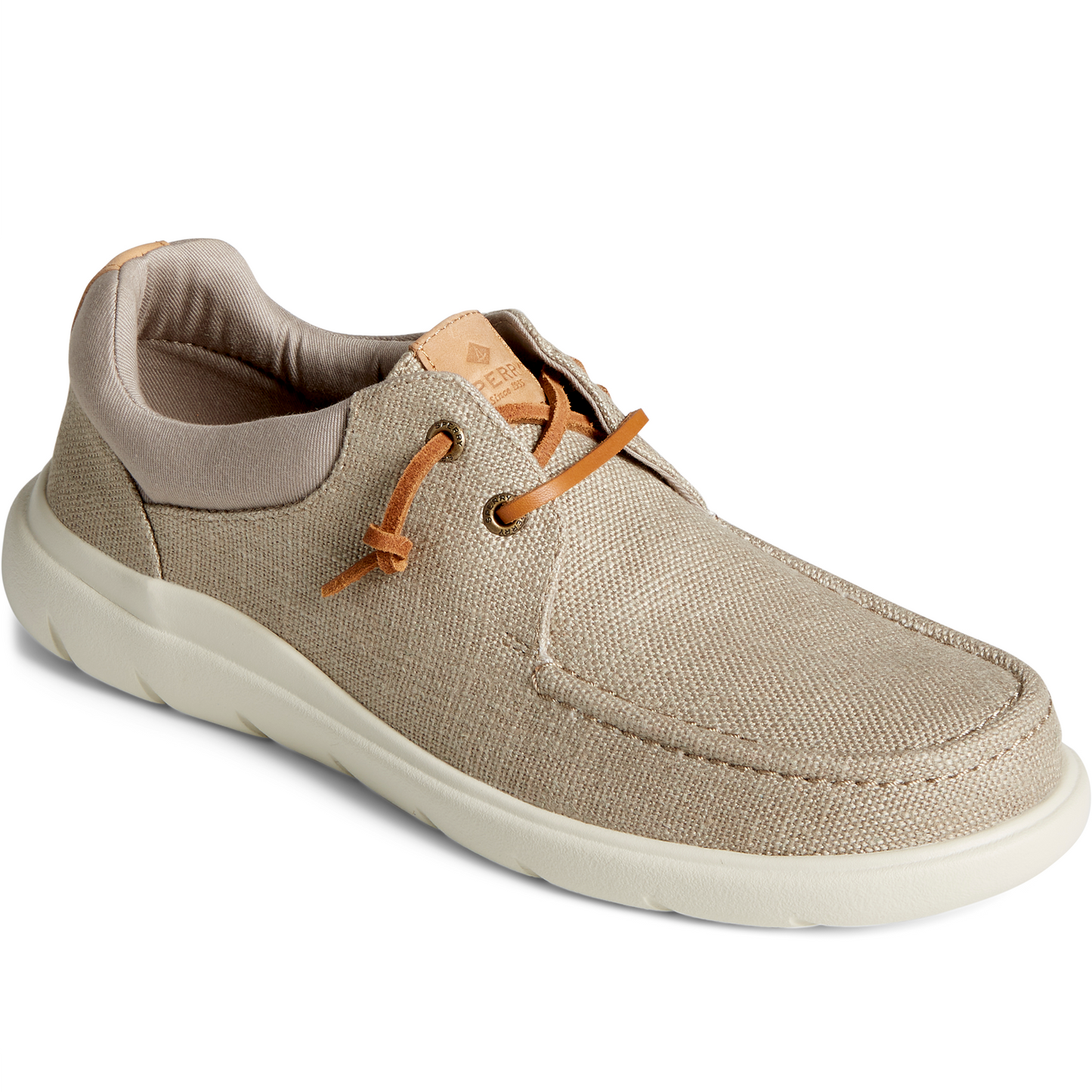 Sperry Men's Captain's Moc Hemp Slip On Sneaker - Taupe (STS24809)