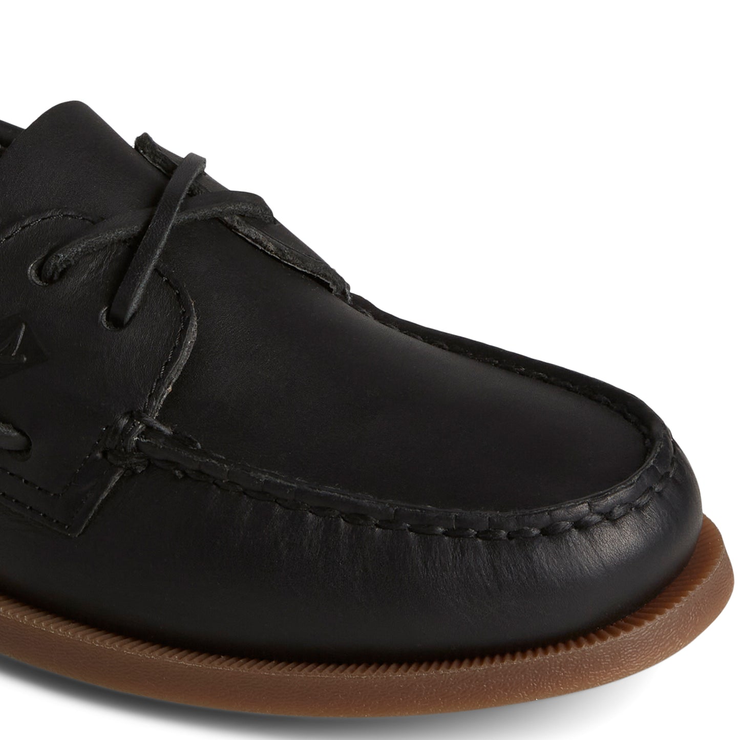 Sperry Men's Authentic Original™ Cross Lace Leather Boat Shoes Topsider - Black (4F001310)