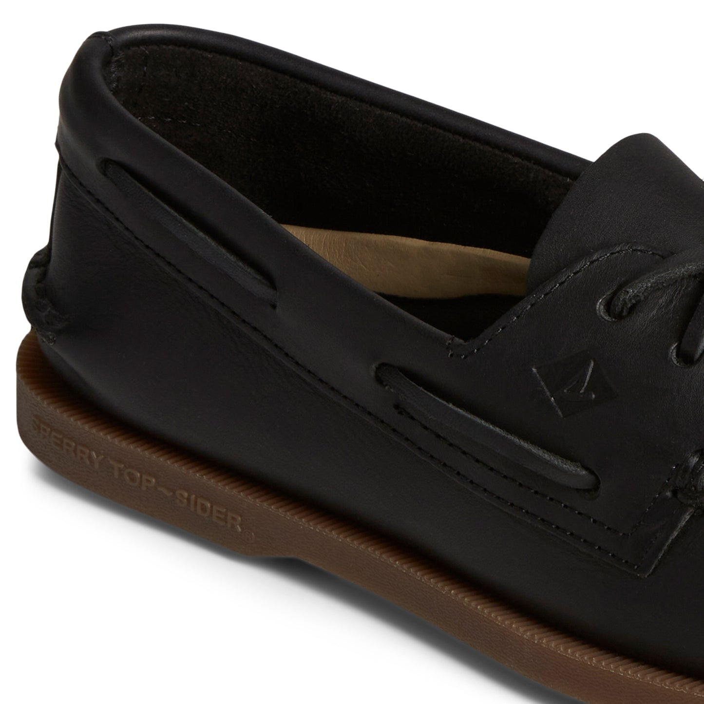 Sperry Men's Authentic Original™ Cross Lace Leather Boat Shoes Topsider - Black (4F001310)