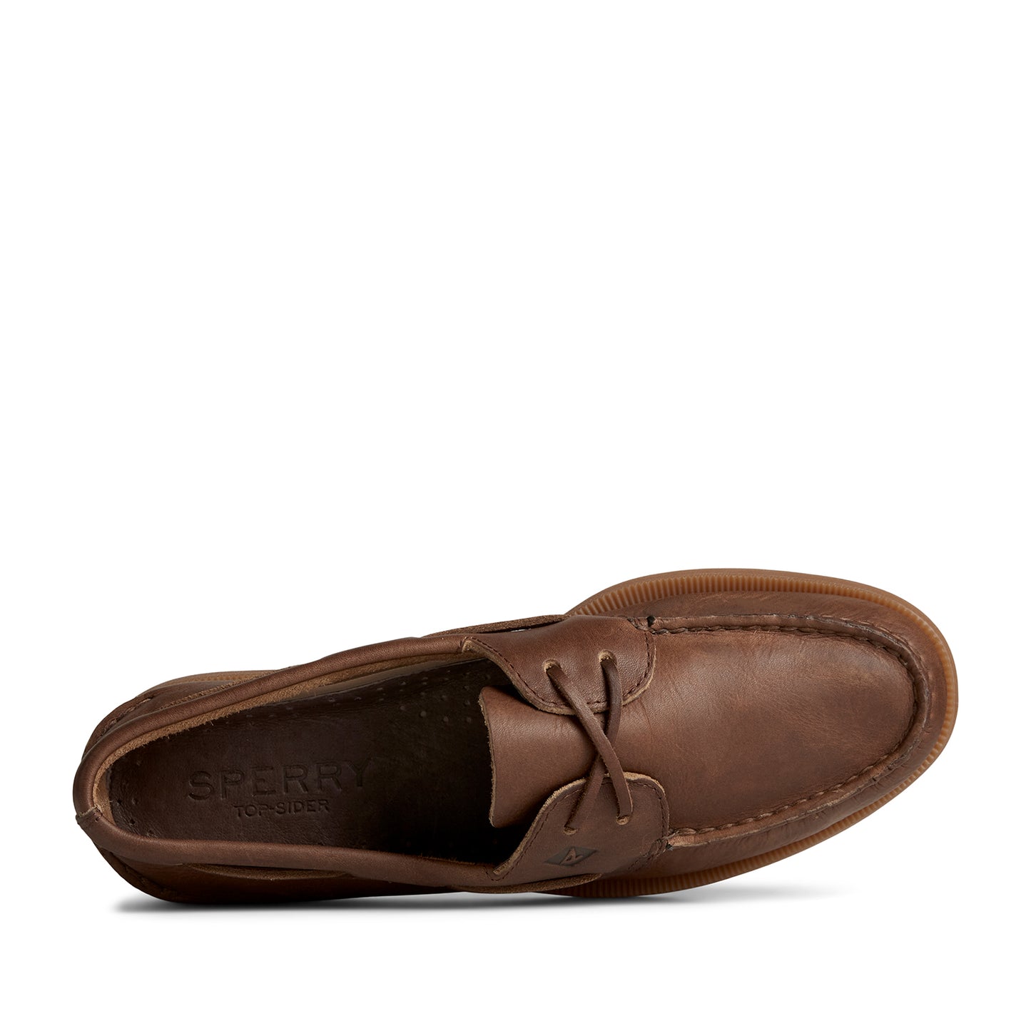 Sperry Men's Authentic Original™Cross Lace Leather Boat Shoes Topsider - Brown (24F001410)