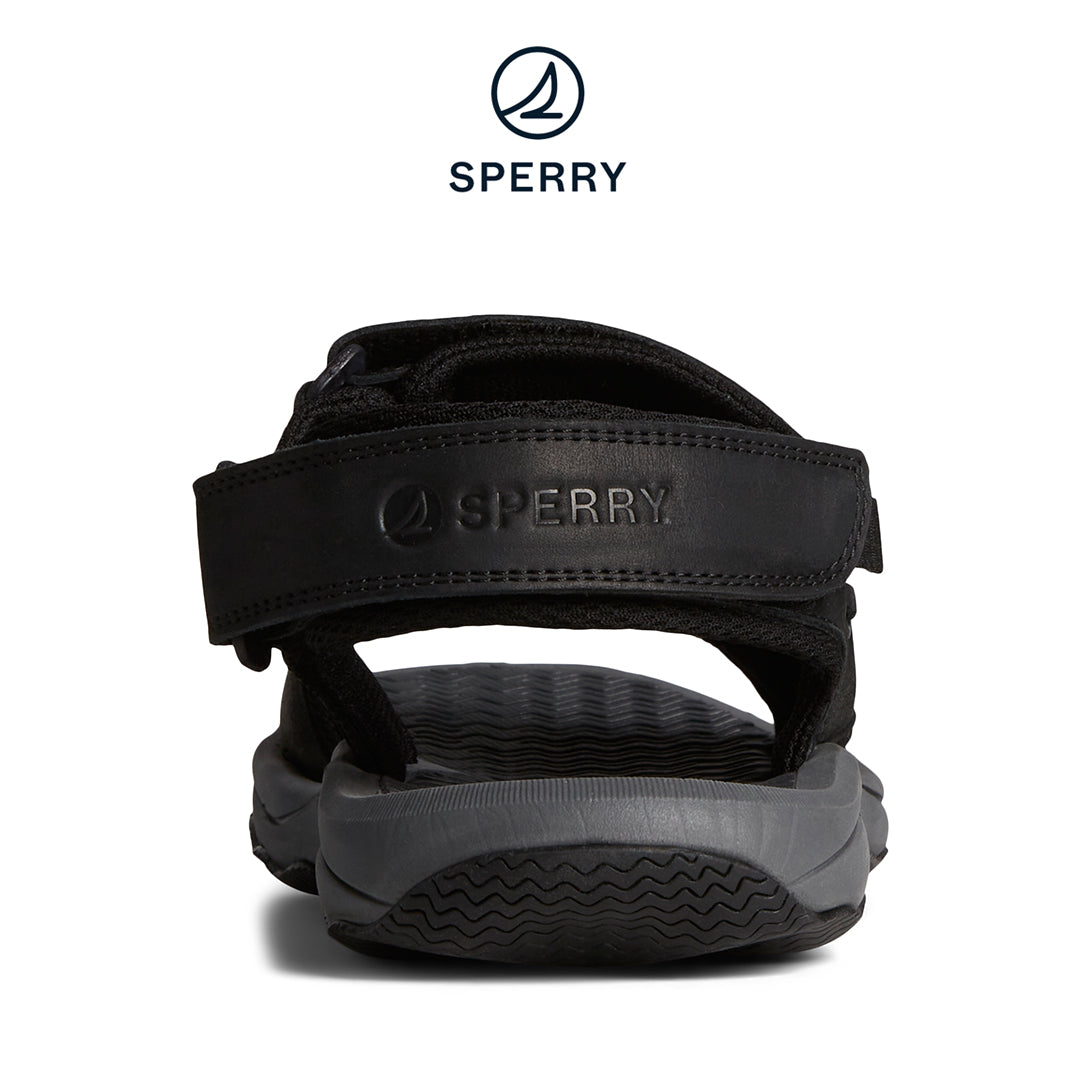 Sperry Men's Rivington Leather Strap Sandal Black (STS25112)