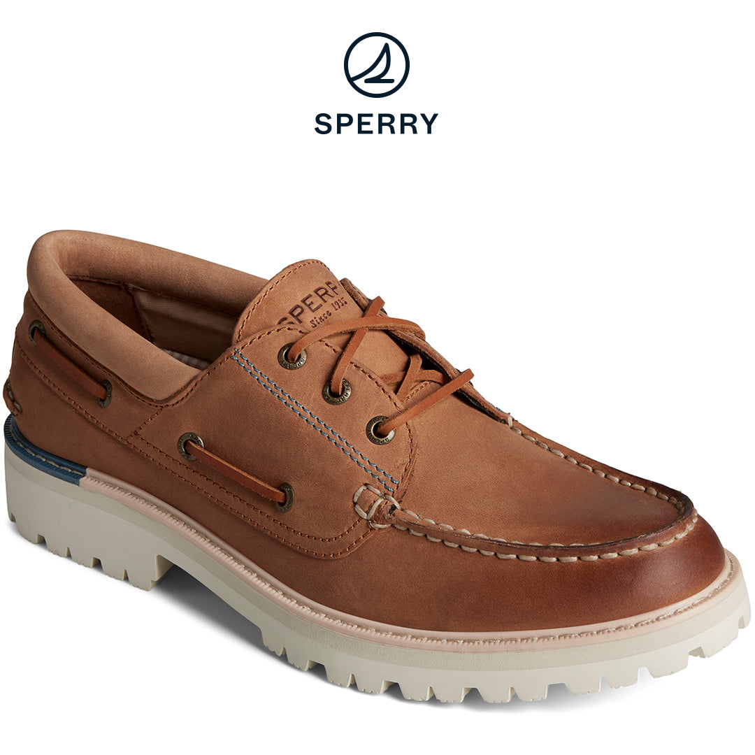 Sperry Men's Authentic Original Lug 3-Eye Boat Shoe Tan (STS25158)