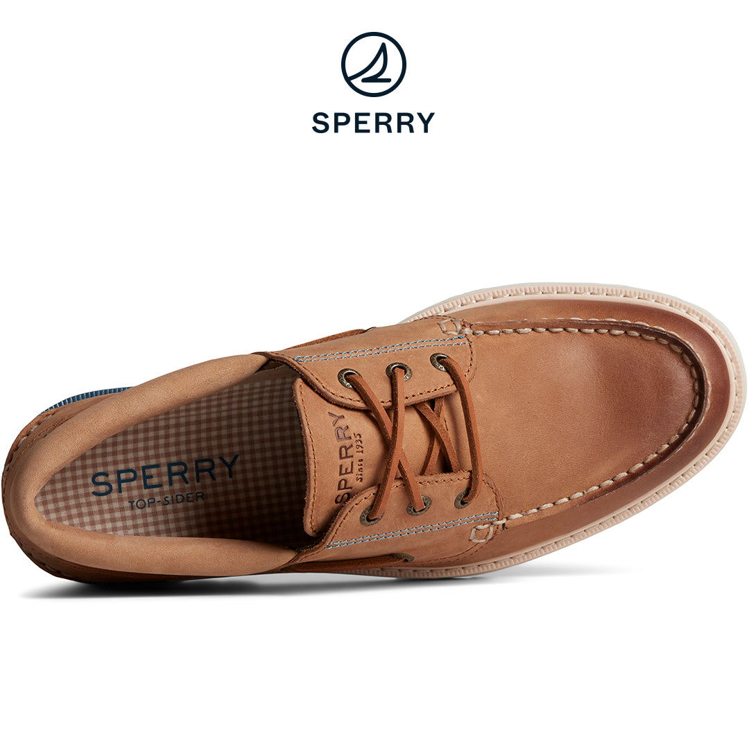 Sperry Men's Authentic Original Lug 3-Eye Boat Shoe Tan (STS25158)