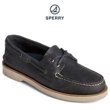 Load image into Gallery viewer, Sperry Men&#39;s Authentic Original 2-Eye Double Sole Cross Lace Boat Shoe Navy (STS25284)
