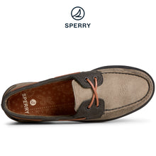 Load image into Gallery viewer, Sperry Men&#39;s Authentic Original 2-Eye Double Sole Cross Lace Tumbled Leather Boat Shoe Olive (STS25287)
