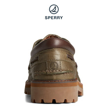 Load image into Gallery viewer, Sperry Men&#39;s Authentic Original Lug 3-Eye Boat Shoe Olive (STS25301)
