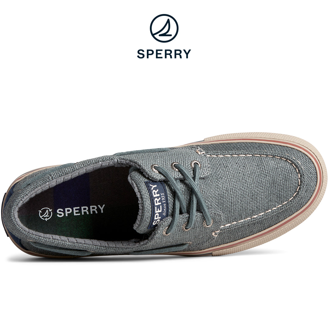 Sperry Men's SeaCycled™ Bahama Storm 3-Eye Boat Sneaker Light Grey (STS25317)