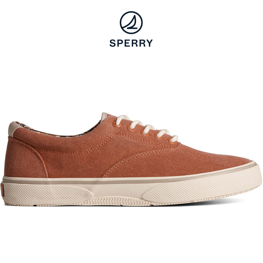 Sperry Men's SeaCycled Halyard CVO Washed Canvas Sneaker Copper (STS25392)