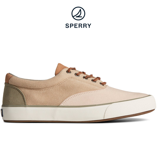 Sperry Men's SeaCycled Striper II CVO Twill Sneaker Tan (STS25427)