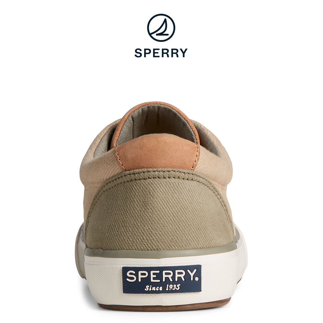 Sperry Men's SeaCycled Striper II CVO Twill Sneaker Tan (STS25427)