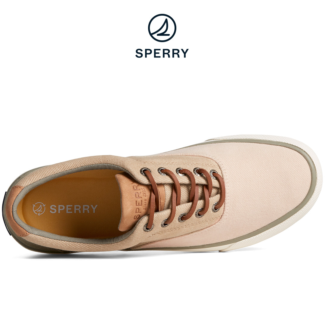 Sperry Men's SeaCycled Striper II CVO Twill Sneaker Tan (STS25427)