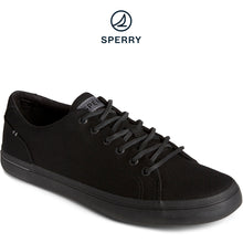 Load image into Gallery viewer, Sperry Men&#39;s SeaCycled™ Striper II Textile Sneaker Black (STS25431)
