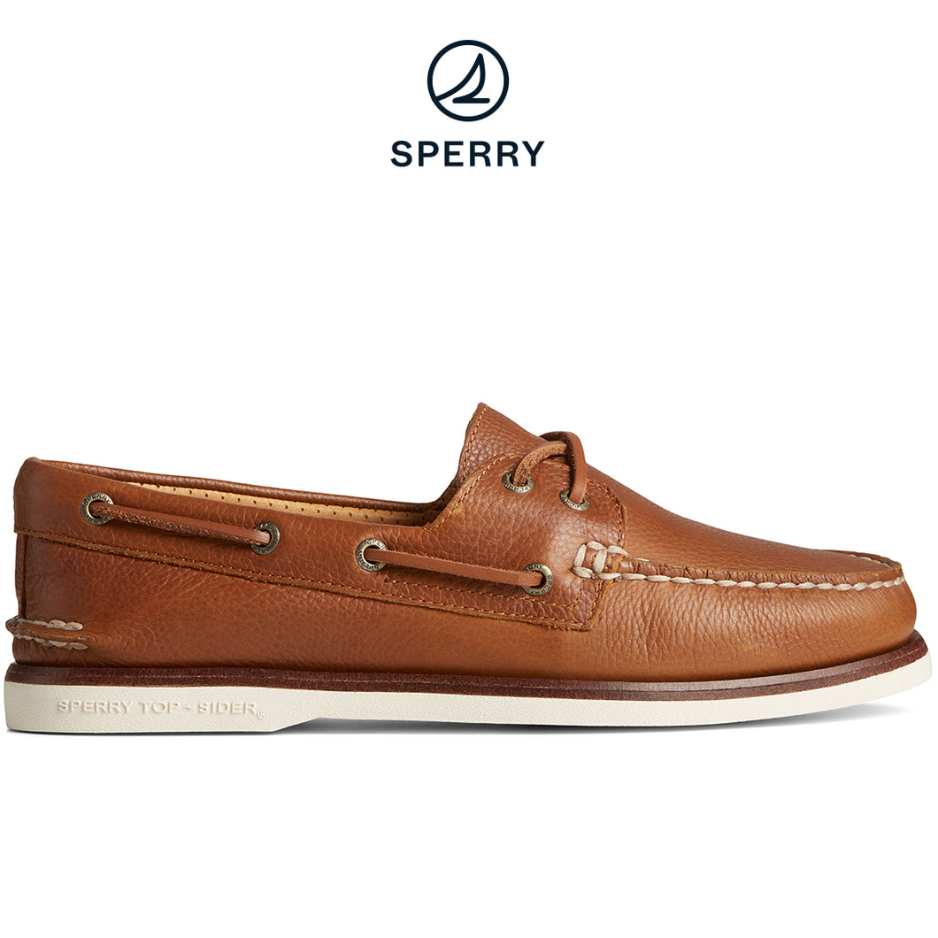 Sperry Men's Gold Cup™ Authentic Original™ 2-Eye Tumbled Leather Boat Shoe Tan (STS25504)