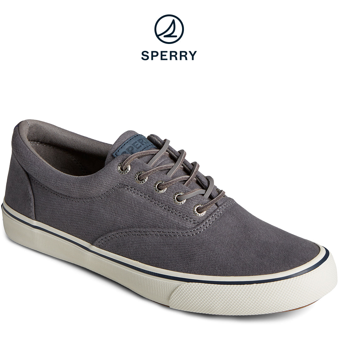 Sperry Men's SeaCycled™ Striper II CVO Textile Sneaker Grey (STS25513)