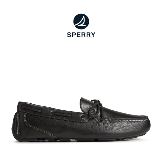 Sperry Men's Davenport Pull-Up Leather 1-Eye Casual Driving Shoes - Black (24F002310)