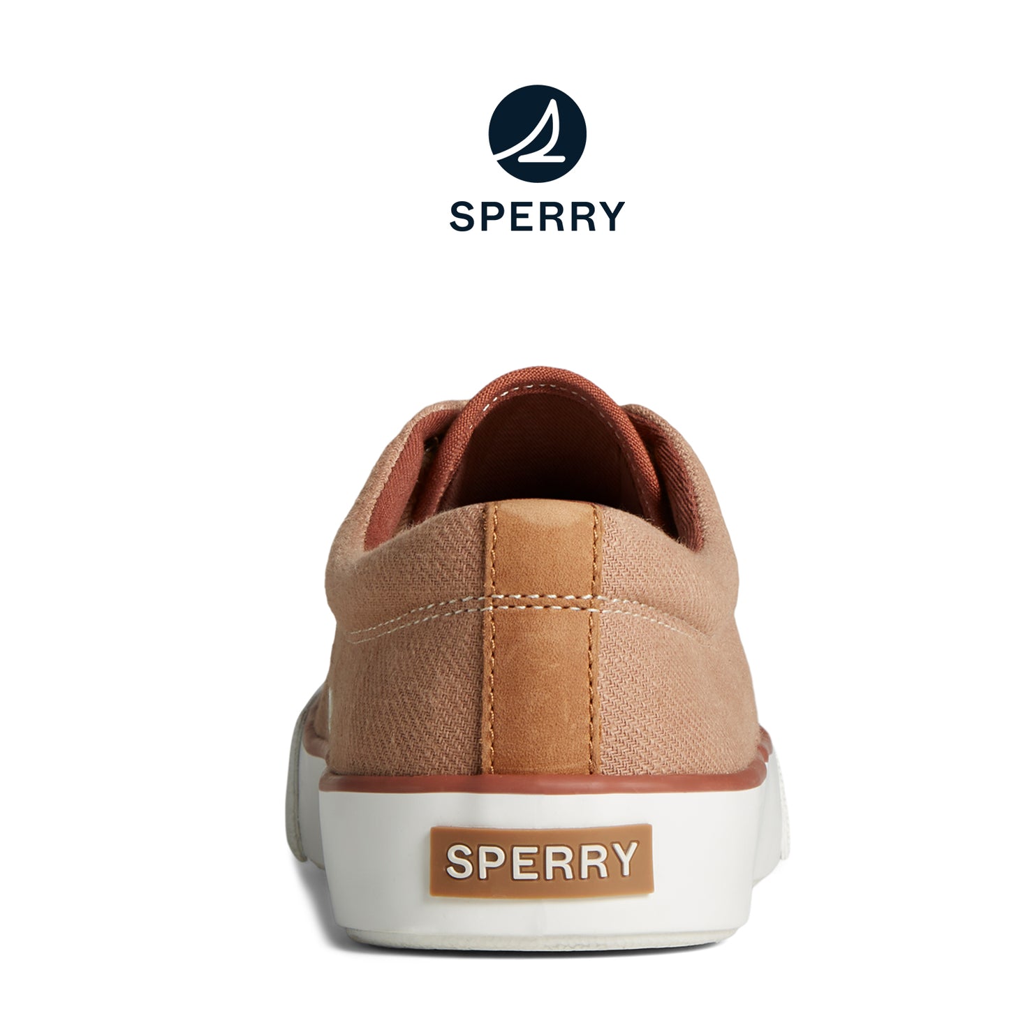 Sperry Men's SeaCycled™ Striper II Slub Linen Sneaker Taupe (STS25735)