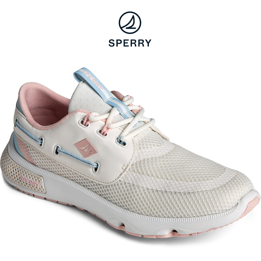 Sperry Women's 7 Seas 3-Eye Sneaker White (STS49155)