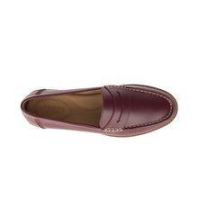 Load image into Gallery viewer, Sperry Women&#39;s Seaport Penny Box Leather Casuals (Burgundy)
