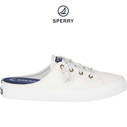 Sperry Women's Crest Vibe Mule Canvas Sneaker White (STS84169)