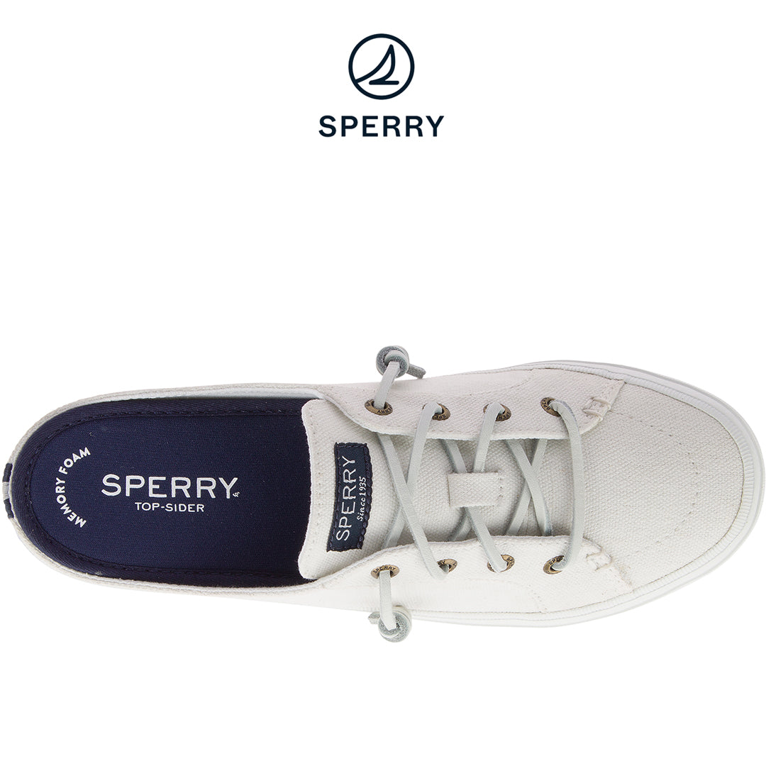 Sperry Women's Crest Vibe Mule Canvas Sneaker White (STS84169)