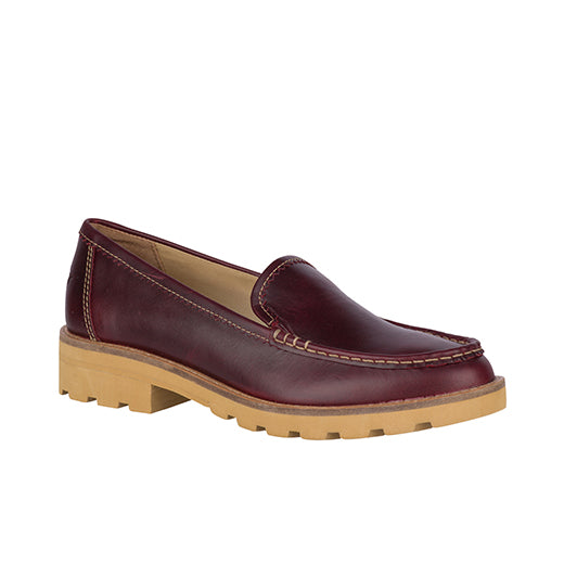 Sperry Women's Authentic Original Lug Leather Loafer - Wine (STS84399)