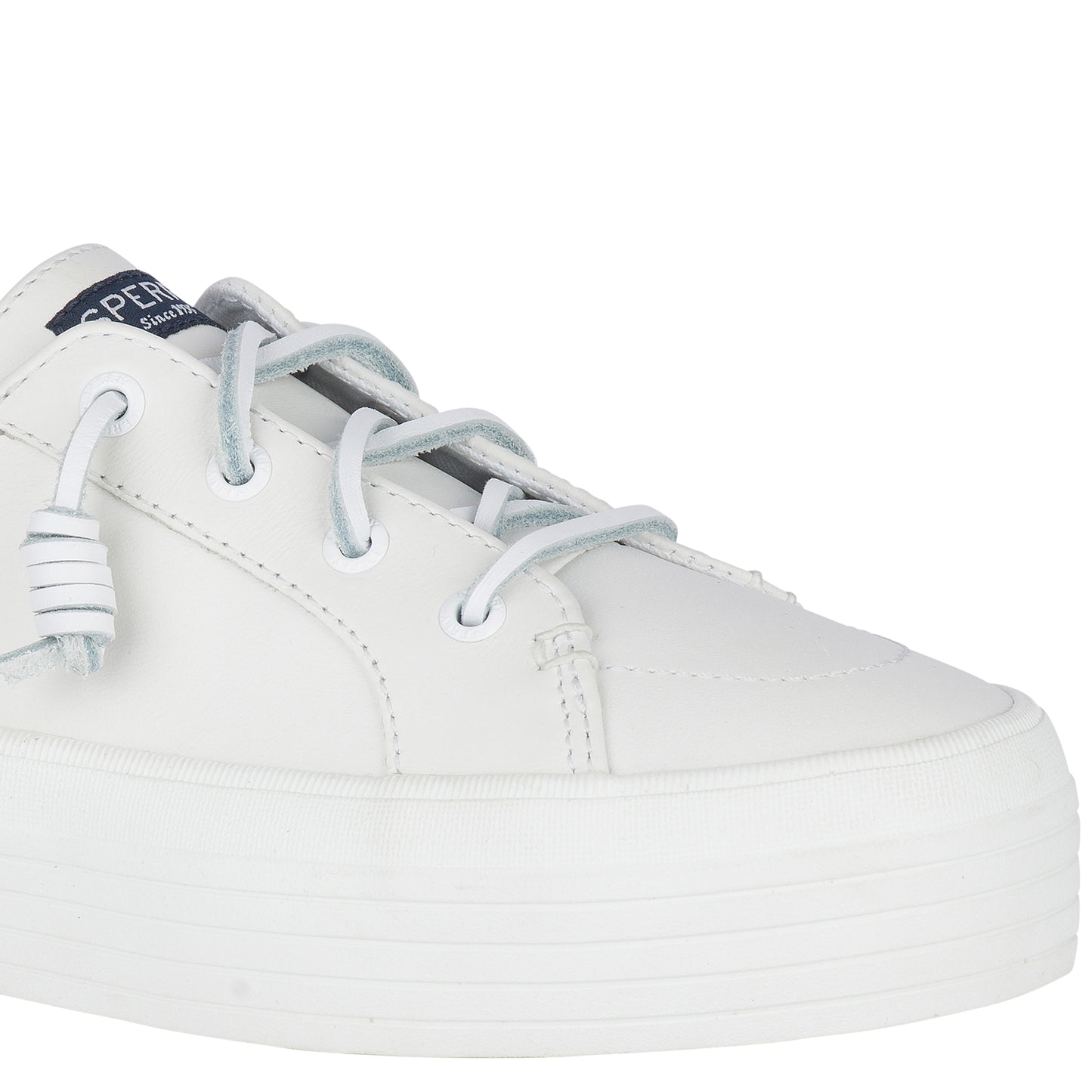 Sperry Women's Crest Vibe Platform Leather Sneakers - White (L139340850)