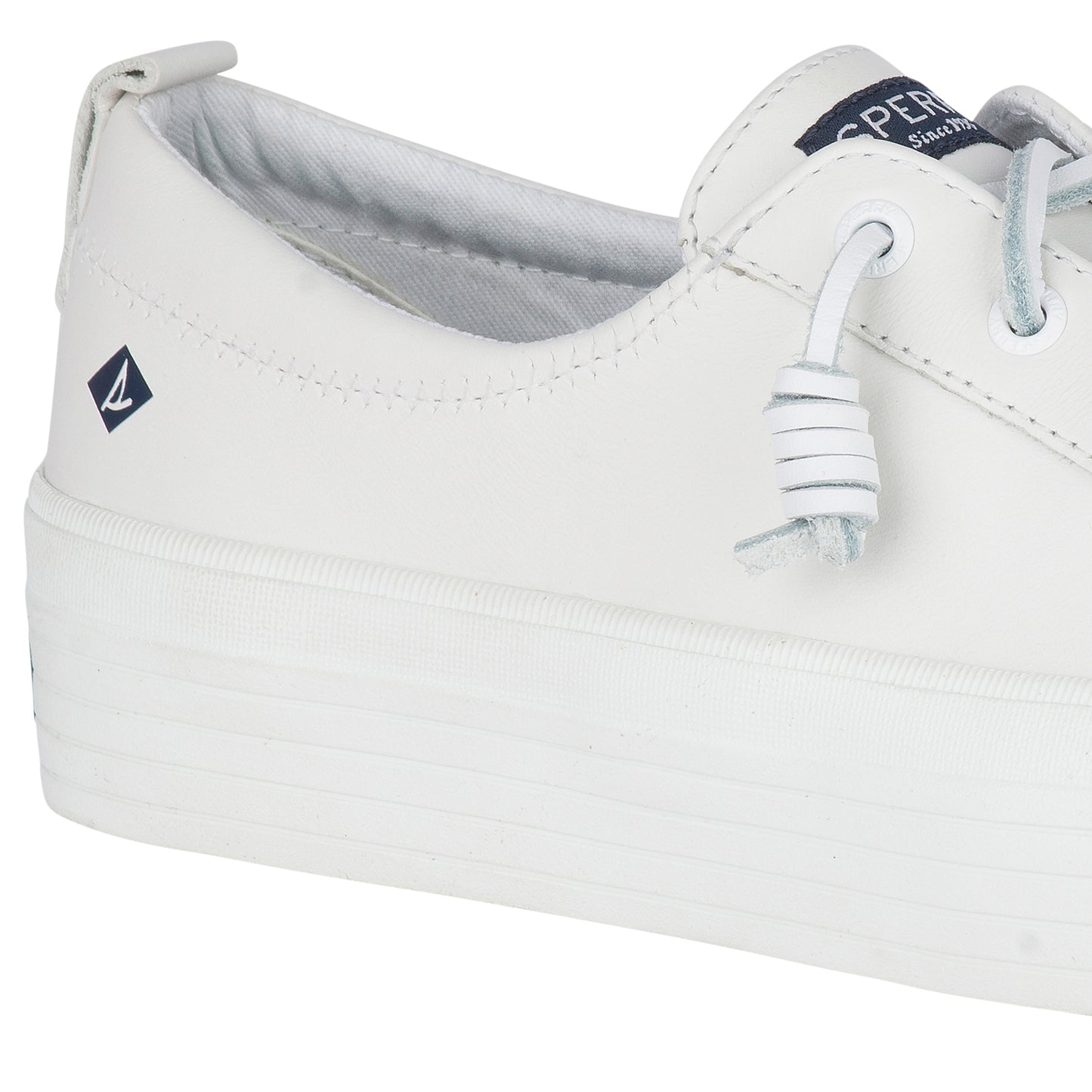 Sperry Women's Crest Vibe Platform Leather Sneakers - White (L139340850)