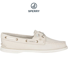 Load image into Gallery viewer, Sperry Women&#39;s Authentic Original 2-Eye Vida Croco Nubuck Boat Shoes Ivory (STS84517)

