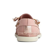 Load image into Gallery viewer, SPERRY Women&#39;s Authentic Original PLUSHWAVE Saffiano/Metallic Leather Boat Shoe - Blush (STS84854)
