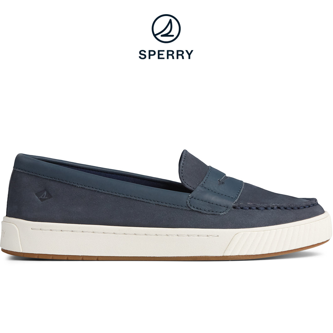 Sperry Women's Anchor PLUSHWAVE Penny Leather Slip On Sneaker - Navy (STS84970)