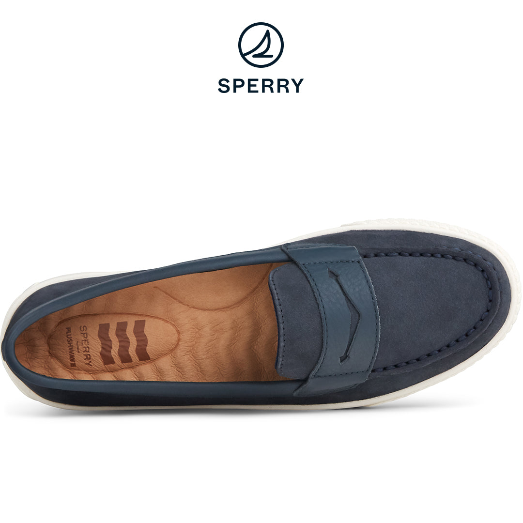 Sperry Women's Anchor PLUSHWAVE Penny Leather Slip On Sneaker - Navy (STS84970)