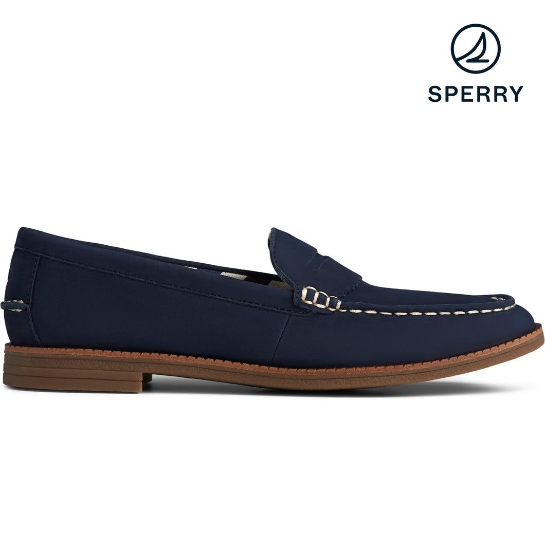SPERRY Women's Waypoint Penny Nubuck Loafer - Navy (STS85015)