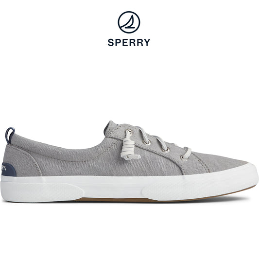 Sperry Women's Pier Wave Canvas Sneaker Grey (STS85103)