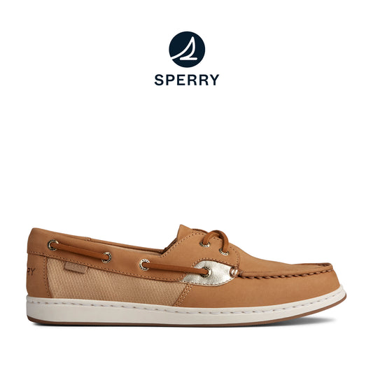 Sperry Women's Coastfish Boat Shoes Topsider - Tan/Gold (L139340070)